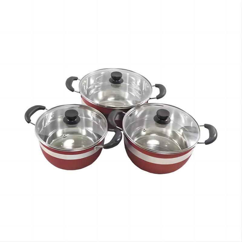 stainless steel pot set 12pcs thickened bottom suit pot kitchen frying pan soup pot milk pot combination suit