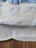spring/summer cross-border exclusive: premium embroidered flutter sleeve top + casual straight-leg pants two-piece set for infants and toddlers