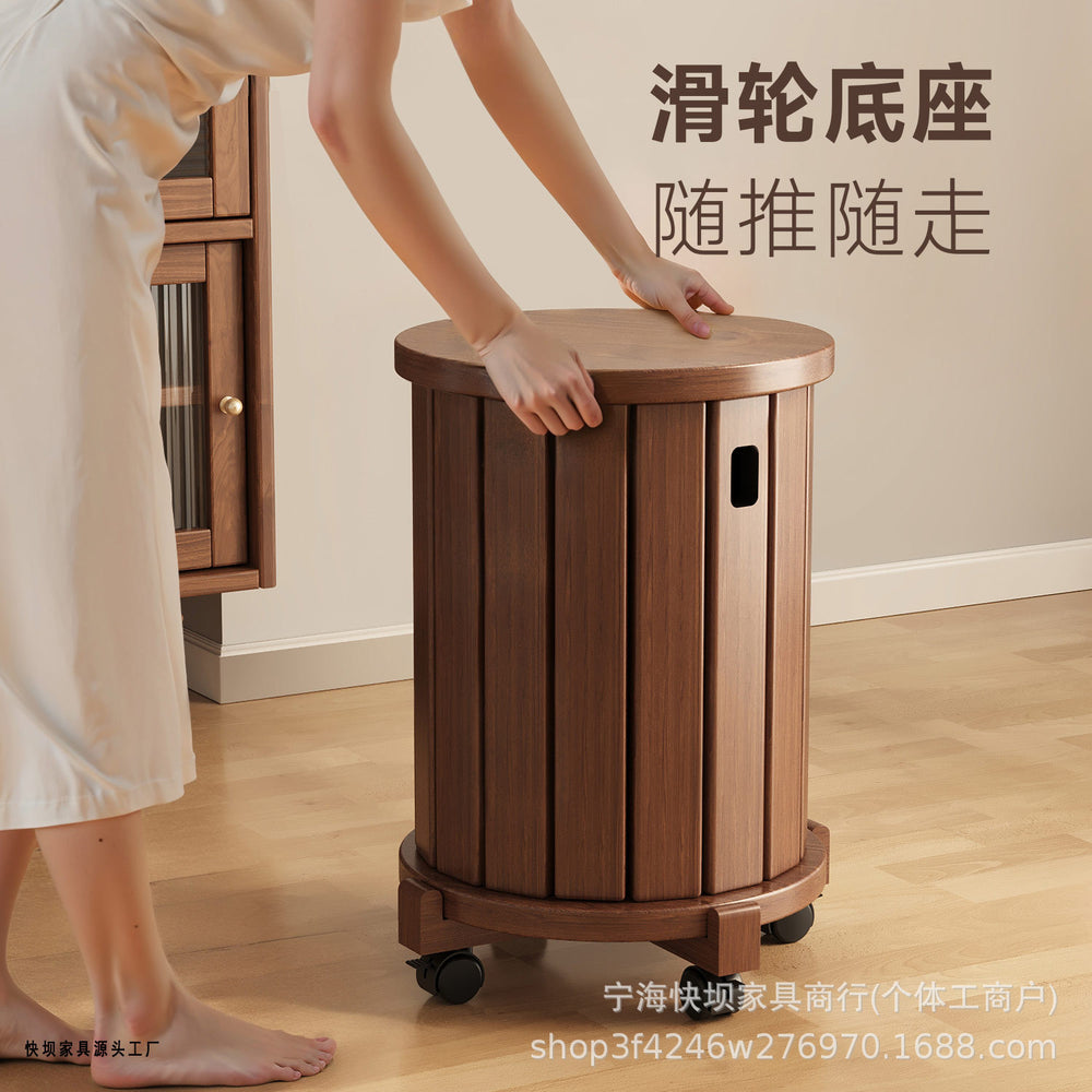 Stackable solid wood stools - household storage combination, nesting stools, restaurant small stools, guest spare coffee table stools