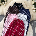 Retrohigh waistlooseeasiest for matchpolka dot slightly flared pants for women summer lazy style slimming lookslimming lookcasualpantsk-style