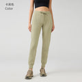 high waist yoga pants women's drawstring quick-drying elastic running fitness pants slimming look jogger pants sports pants d19069