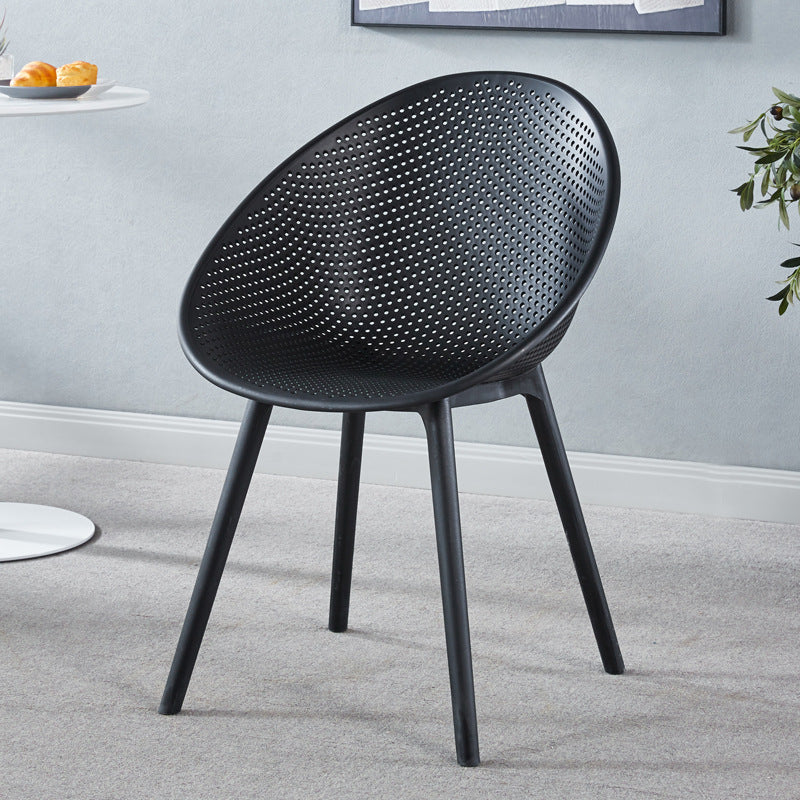 Scandinaviancasual plastic chair thickened dining chair for homeins backrest stool outdoor popularcasual creative cafe