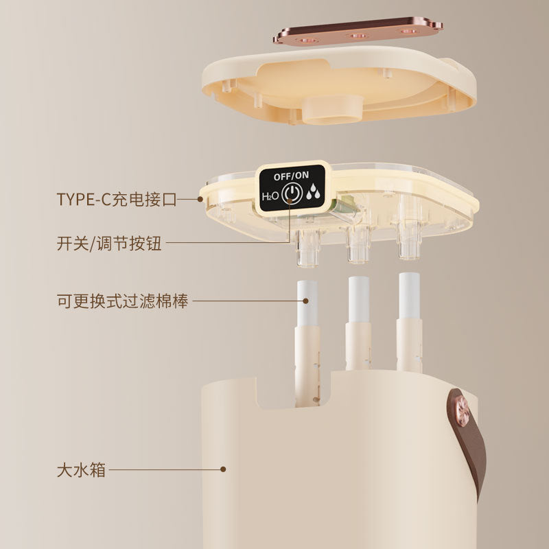 New cross-border multifunctional humidifier for home and office desktop use - usb powered, high mist output, quiet operation (won't disturb sleep)