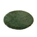 Silk wool carpet round scandinavian bedroom bedside carpet living room study bay window thickenedpure color tie-dye long hair floor mat