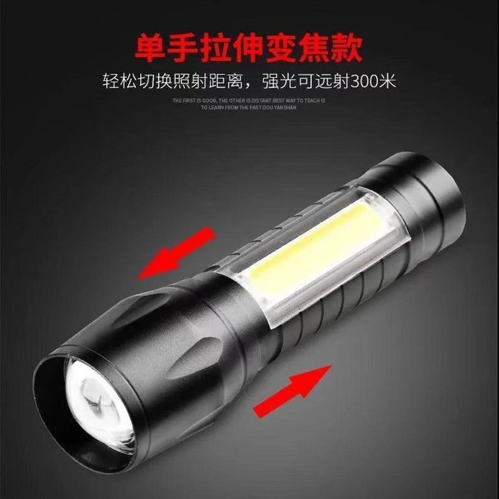 LED Mini Flashlight Long-lasting battery life Explosion-proof outdoor portable emergency lighting Outdoor USB charging