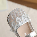 Girls' knitted mary janes - new spring/summer collection: baby first walkers, bow-tie princess shoes, trendy kids' school shoes