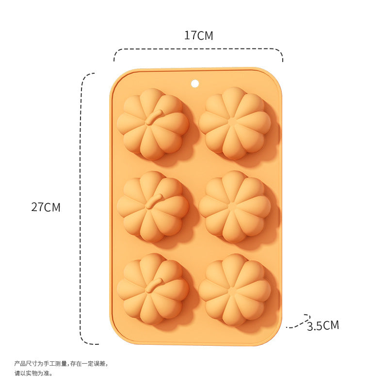 Harvest festival pumpkin silicone cake mold leaf handmade soap mold cold process home baking mold cross-border hot selling halloween