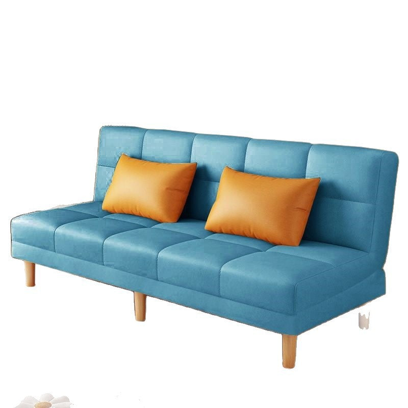 Small apartment folding sofa, bedroom stylish minimalist modern light luxury tech classic style sofa, rental apartment sofa
