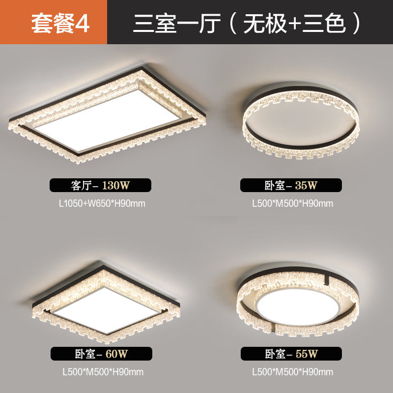 Living room light Italian minimalist atmosphere 2025 new headlight light luxury led ceiling light whole house lighting hall main light