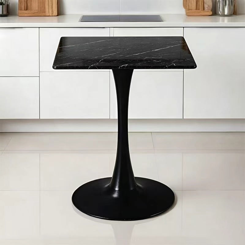 Household medieval style dining table milk tea shop commercial coffee table reception negotiation table slate tulip square table coffee table