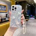 Feather yarn silver is suitable for apple 16pro stereo heart mobile phone case iphone14/13 laser creative hard protective case