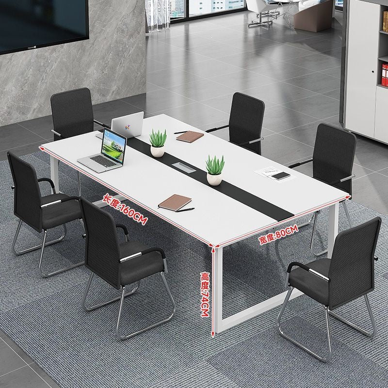 Modern simple conference bench table company negotiation office desk employee training bench workstation meeting table