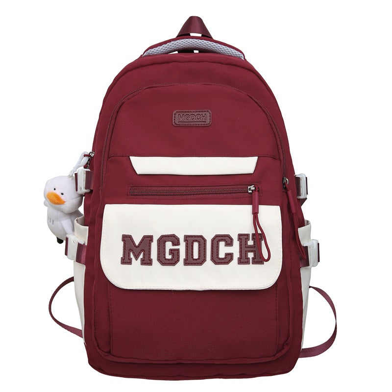 2024 new backpack for students, high school students, large capacity Japanese Huajirong schoolbag, trendy fashion backpack, double shoulder