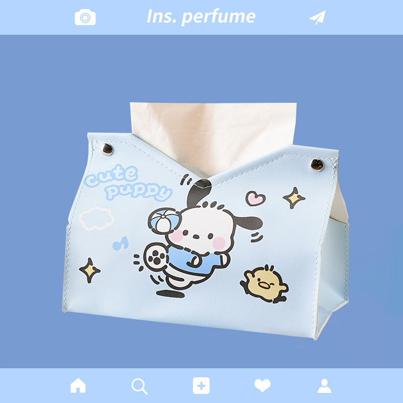 Foreign trade popular tissue box living room creative cute pumping carton car leather pumping box storage box napkin box