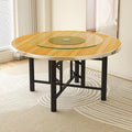 Thickened round table 12 dining table solid wood glass banquet turntable for home hotel canteen round table top dining table country dining table