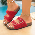 summer new arrival: plus-size platform slides for women (sizes 36-43). wholesale available. dropshipping to  and