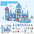 Kids educational diy painted diamond pattern magnetic track building blocks baby puzzle puzzle magnetic sheet square castle toy