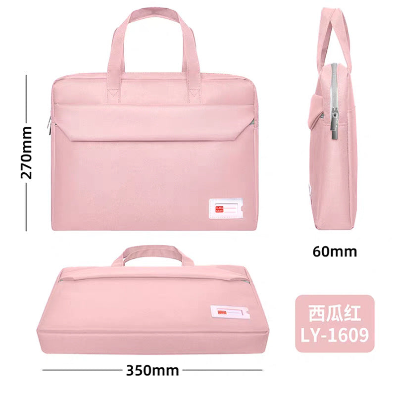 Student tutoring bag canvas laptop backpack tote document bag conference printed material bag large capacity waterproof briefcase