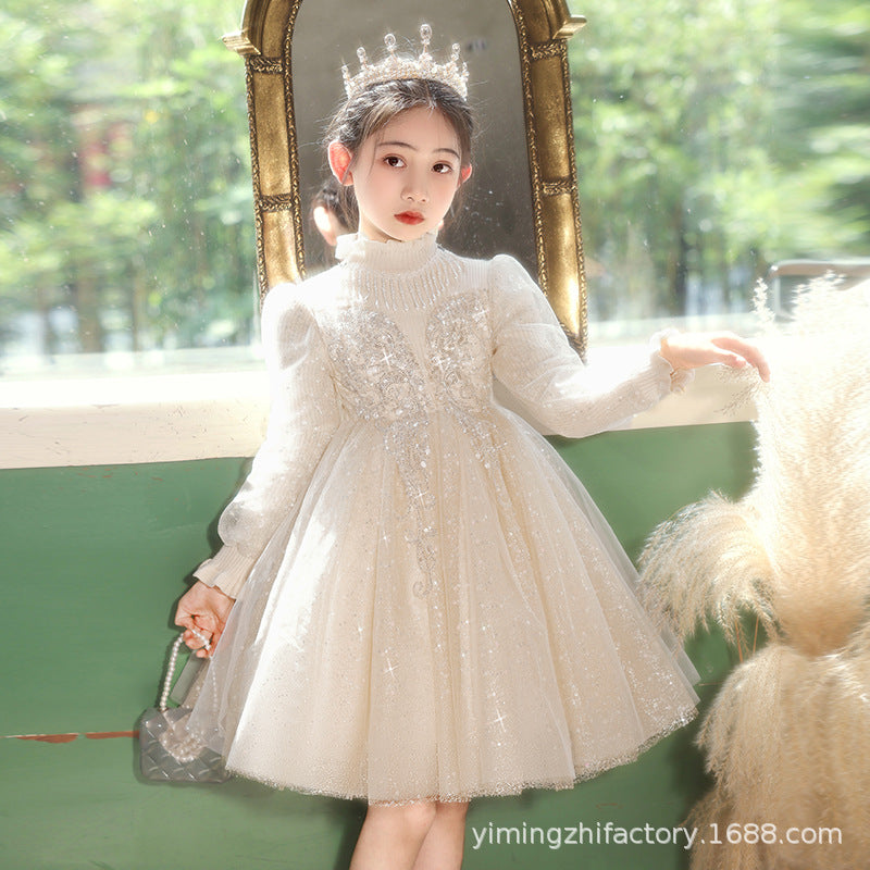 Ready-to-ship, best-selling girls' formal dresses, new cross-border styles, high-end children's princess dresses for piano recitals, girl dresses