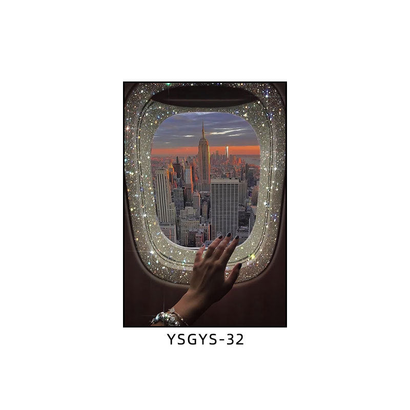 ins wind hanging painting clothing store background wall fashion decorative painting living room advanced sense flash diamond painting bathroom coffee shop