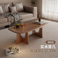 Solid wood coffee table - living room, small apartment side table, modular tea table, low table - minimalist, light luxury, modern, high-end style