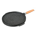 Factory direct supply for home aluminum non-stick round teppanyaki steak pizza stone frying pan baking dish
