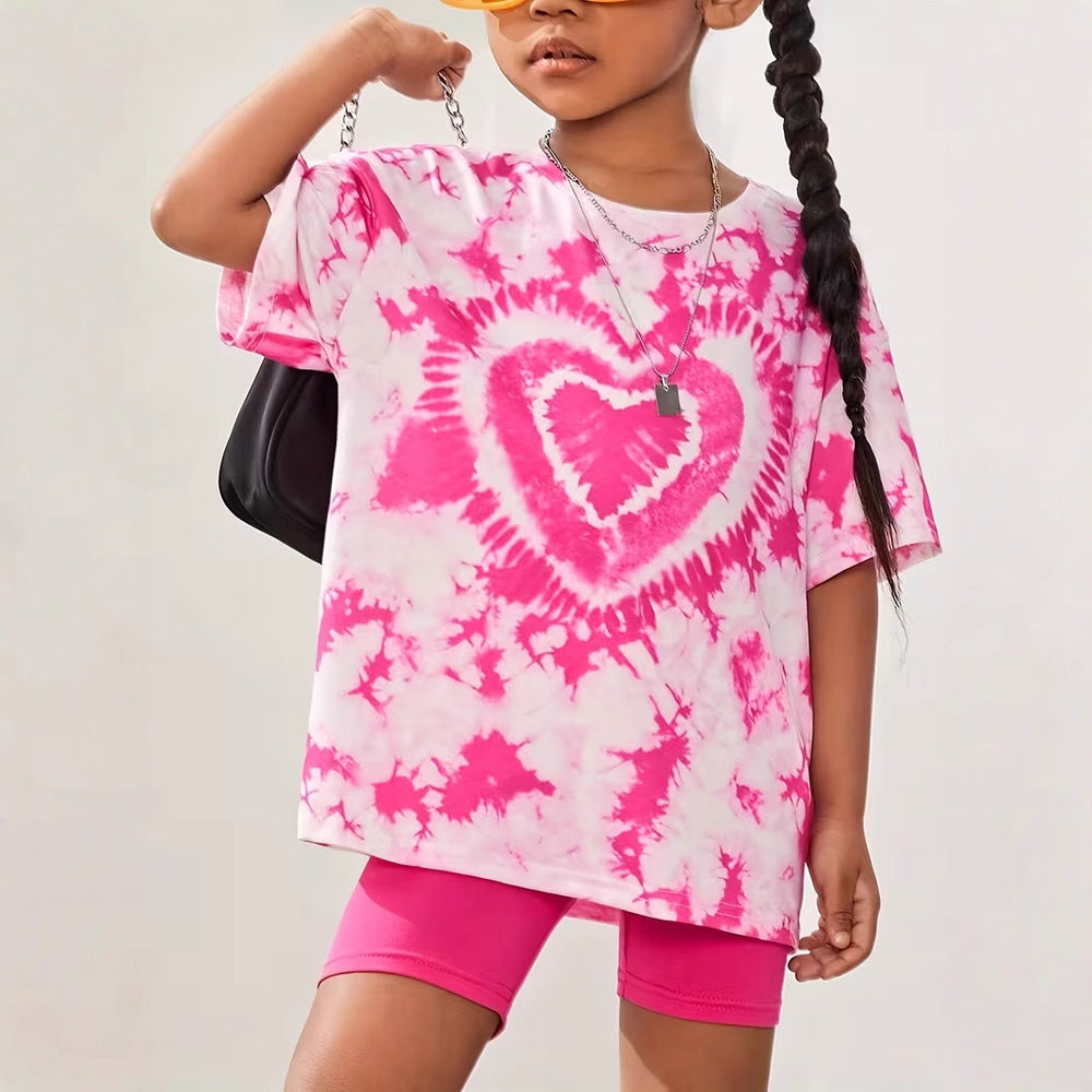 wholesale girls' short-sleeve and shorts sets, fashionable spring, summer, and autumn outfits for girls