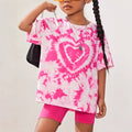 wholesale girls' short-sleeve and shorts sets, fashionable spring, summer, and autumn outfits for girls