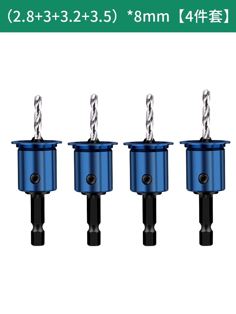 Baolian hexagonal shank woodworking countersunk drill bit 2-in-1 limit hole opener countersunk drill bit reaming cone hole multi-support