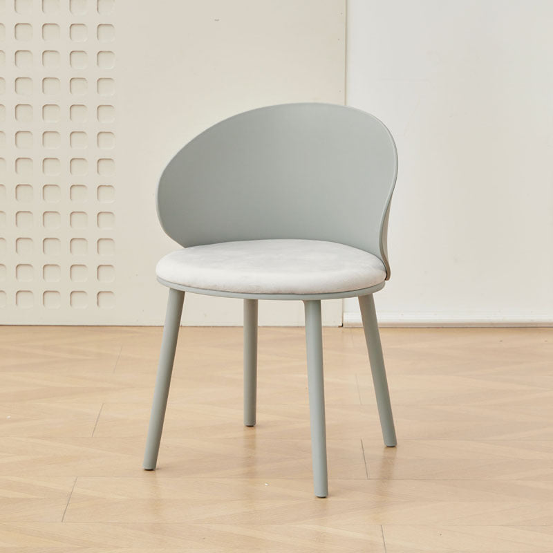 Thickened plastic reception and negotiation chair - nordic light luxury style, modern minimalist home accent chair with backrest, casual dining chair