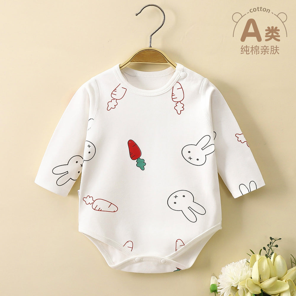 Newborn baby clothes boneless thin baby jumpsuit spring & fall monk suit bag butt suit triangle khaki climbing suit