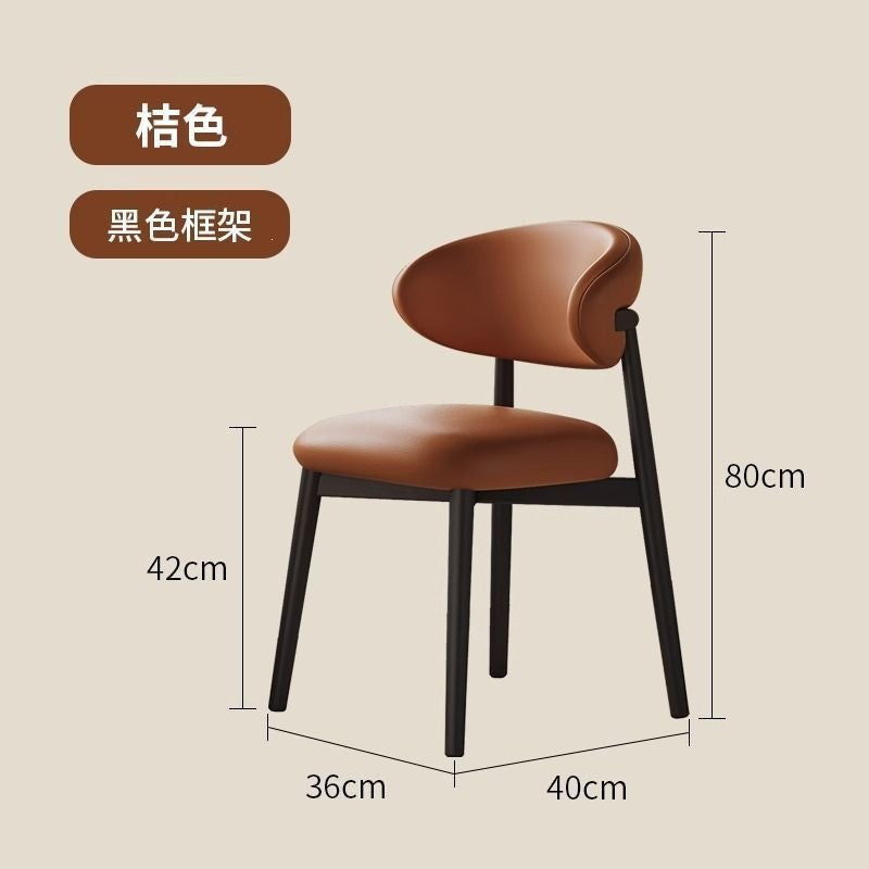 French cream solid wood dining chair for home modern casual dining table chair accessible luxury designer restaurant back chair