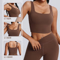 Lulu-inspired lycra sports bra for women - shockproof, butter-soft, running, fitness, and yoga vest with padded cups