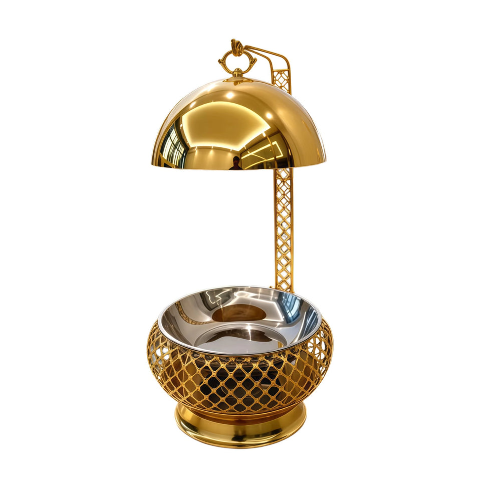 New 8l stainless steel gold hanging buffet warmer for restaurant and catering services