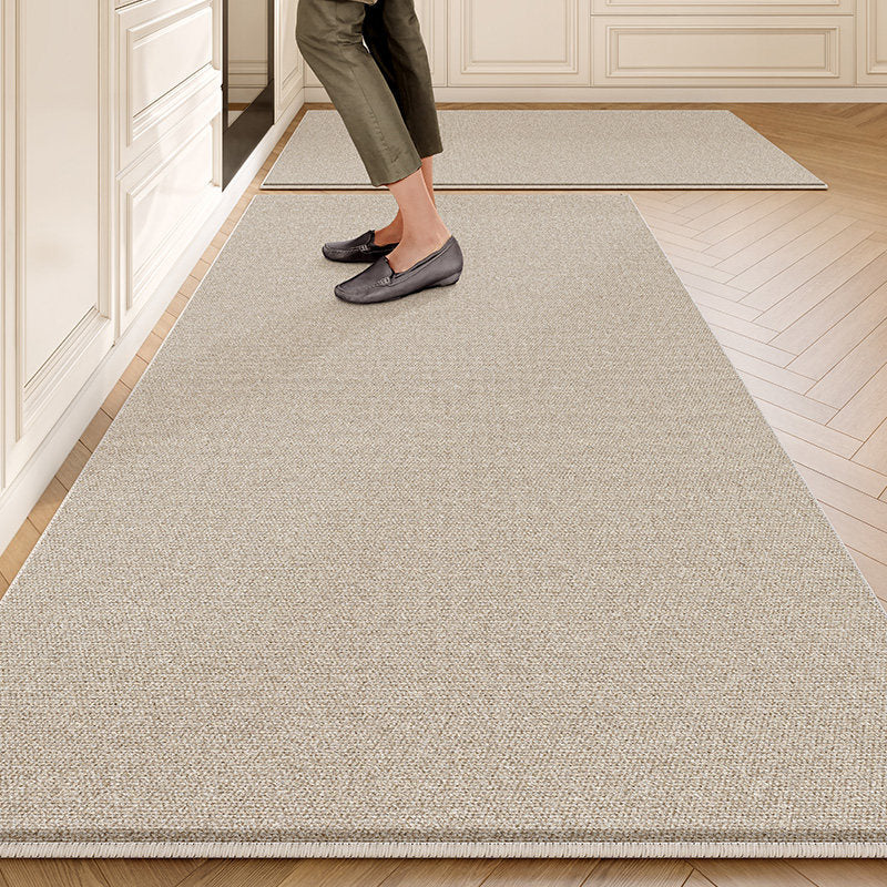 Kitchen floor mat non-slip oil-proof wipeable waterproof pure color stain-resistant mat easy-care for homethickened foot mat wholesale