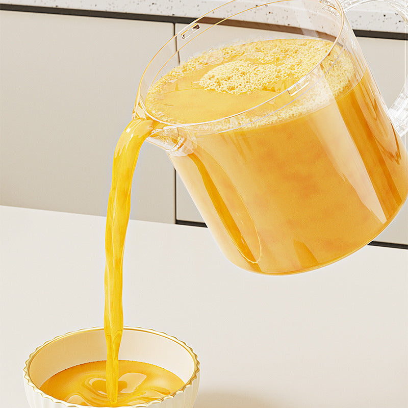 Multifunctional hand mixer with built-in whisk, press-down filter, and egg beater – perfect for cream whipping and baking