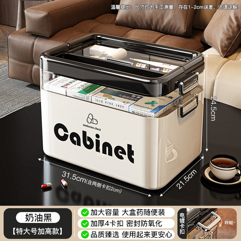 Multi-layer medicine cabinet Household medicine cabinet Large capacity medicine storage box Portable plastic medical first aid and portable medicine cabinet