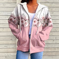 hot-selling plus-size women's zip-up hoodie, new casual long-sleeve hooded sweatshirt jacket, dropshipping available