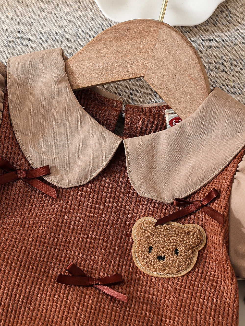 spring newborn & toddler preppy style shirt knit patchwork princess sleeve top & plaid pleated skirt two-piece set