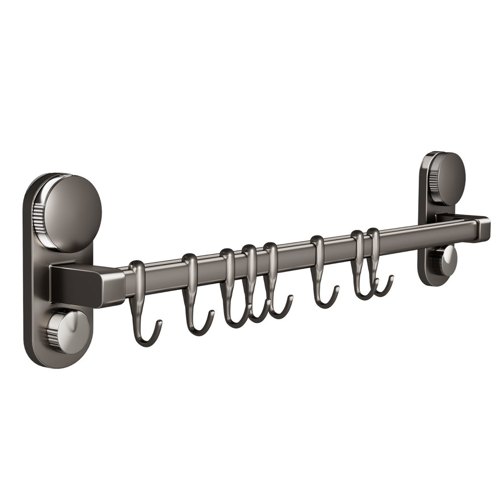 Kitchen suction cup hook - no drilling required, hanging rod, knife holder, spatula & spoon rack, multi-purpose organizer, wall-mounted shelf