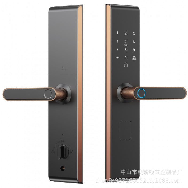 smart fingerprint lock tuya multi-language smart lock speaker doorbell mobile phone remote unlocking manufacturer in stock