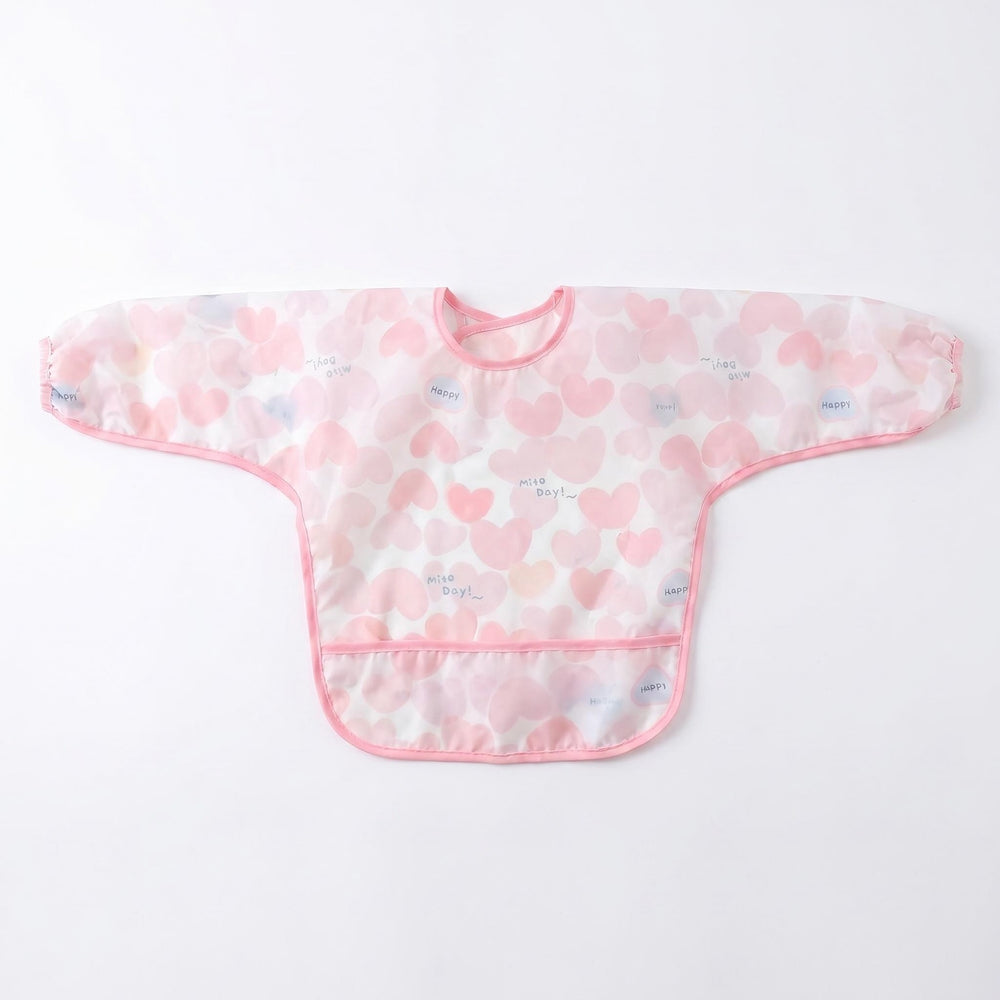 Kidslong sleeveswaterproof smock eating bib infant anti-dirty clothing food supplement apron children's painting waterproof rice pocket