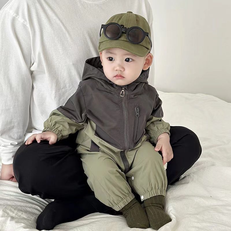Baby clothes autumn casual romper - new fashionable and stylish outfit for baby boys, perfect for autumn, 100-day celebration, and first birthday outings