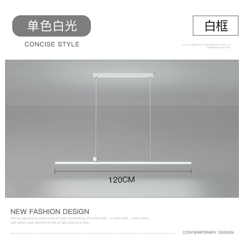 Creative restaurant light led chandelier simple modern master bedroom light long dining table bar Zhongshan Lighting Direct Sales Factory