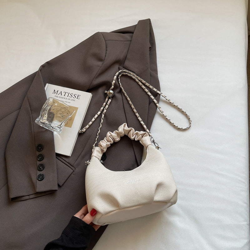 Foreign trade super fire foreign gas fold portable dumpling bag women 2025 new summer fashion versatile chain messenger bag
