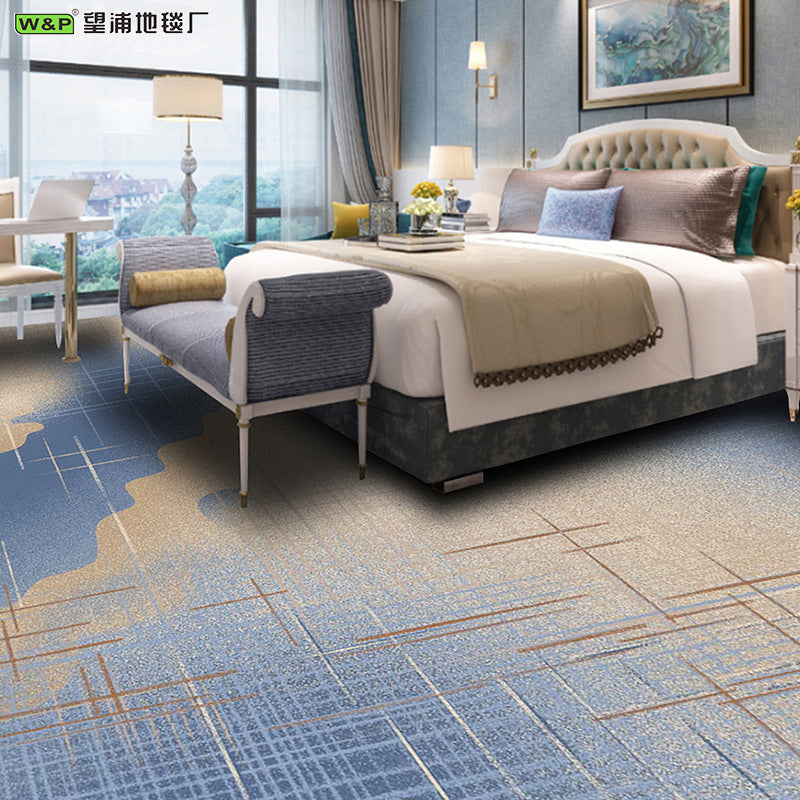 Hotel carpet 800g cut velvet thickened large area paving fire retardant banquet hall club billiard hall fireproof carpet
