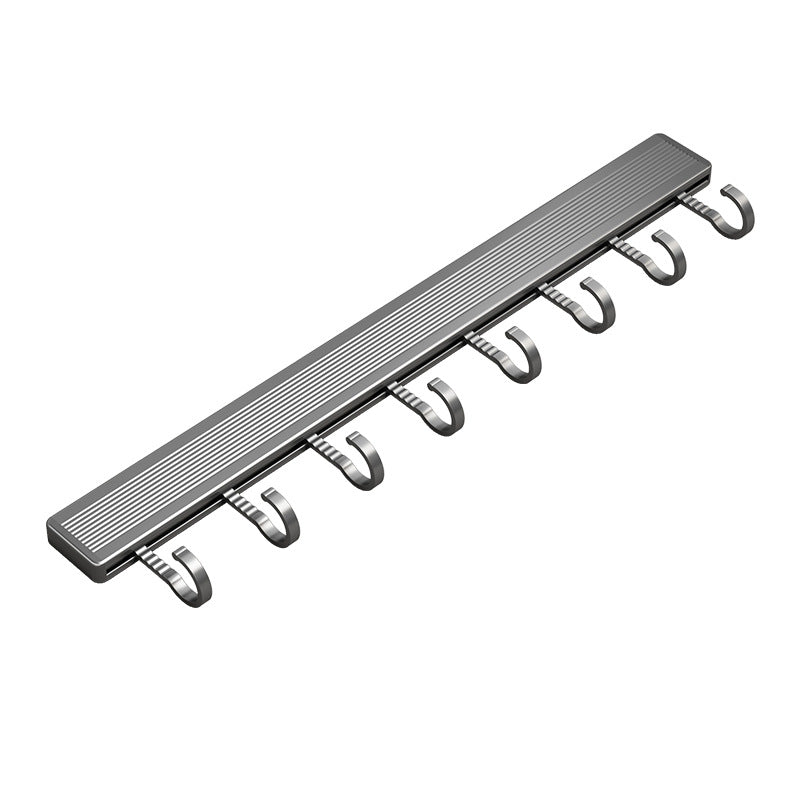 Space aluminum hook, viscose, strong non-punching adhesive hook, door back coat hook, bathroom, kitchen wall wall-mounted storage