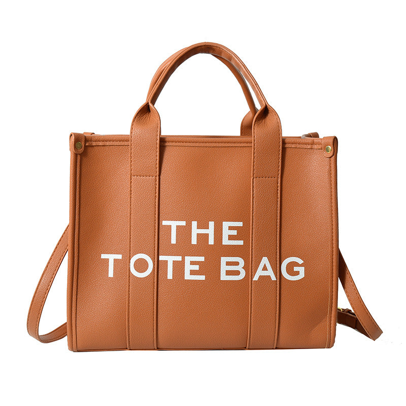 Women's shoulder bag 2025 new style minimalist casual large capacity handbag crossbody bag cross-border letter print tote bag