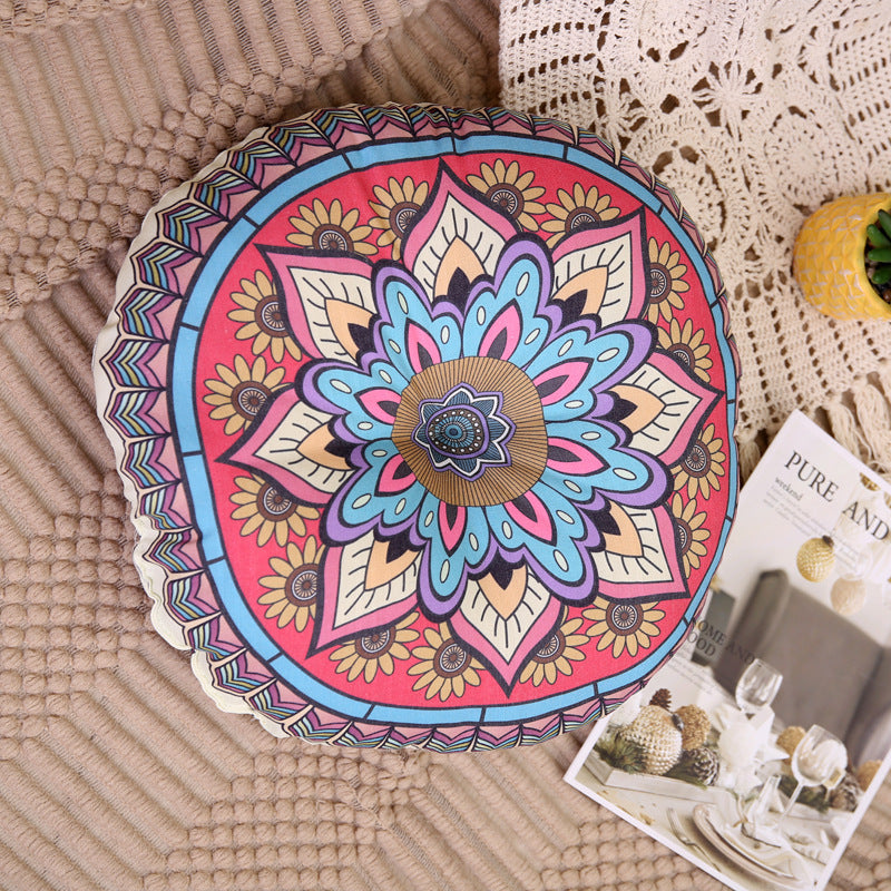 Ethnic style futon cushion meditation meditation floor pillow thickened round balcony window sill floor tatami seat