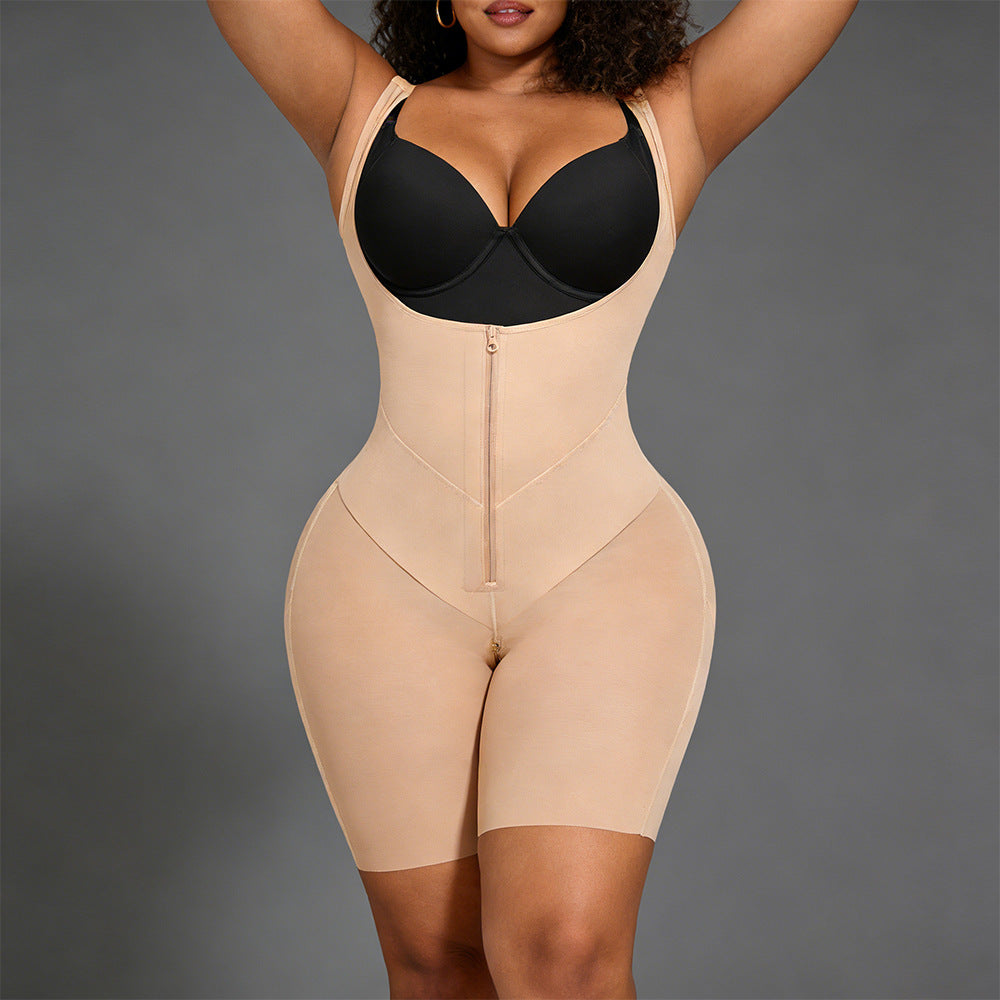 [2 oblique pressure straps] european and american waist tightening, abdominal tightening, hip lifting, body tightening, slimming look, hip lifting one-piece body shaping garment